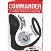 Commander Prostate Pleaser Silicone Cock Ring - Black