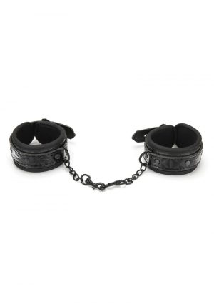 Whip Smart Diamond Hand Cuff - Black