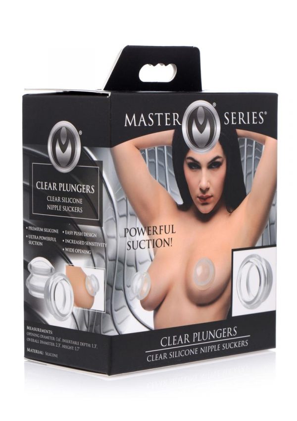 Master Series Clear Plungers Silicone Nipple Suckers - Large - Clear **Special Order**