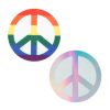 Peekaboo Pride Peace Signs Pasties - Rainbow