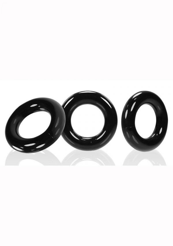 Oxballs Willy Rings Cock Ring (3 Pack) - Black