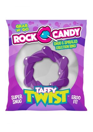 Rock Candy Taffy Twist Cock Ring - Purple