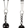 Nipple Grips Weighted Tweezer Nipple Clamps - Silver/Black