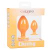 Cheeky Silicone Textured Anal Plugs Large/Small (Set of 2) - Orange