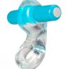 Play With Me Delight Vibrating Cock Ring - Blue