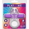 Play With Me Bull Vibrating Cock Ring - Purple
