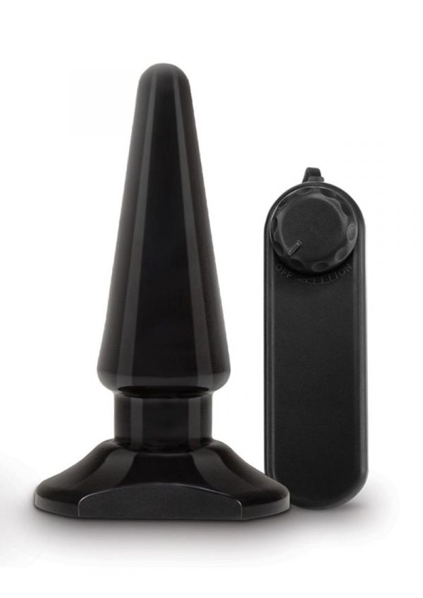 Anal Adventures Basic Vibrating Anal Pleaser With Remote Control - Black