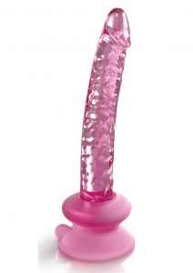 Icicles No 86 Glass Wand With Bendable Silicone Suction Cup - Pink