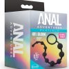 Anal Adventure Platinum Silicone 10 Anal Beads - Black