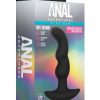 Anal Adventures Platinum Silicone Rechargeable Vibrating Prostate Massager 03 - Black