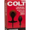COLT Weighted Pumper Inflatable Silicone Anal Plug - Black
