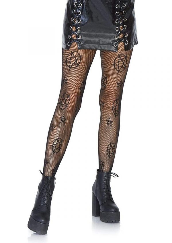 Leg Avenue Occult Net Tights - O/S - Black