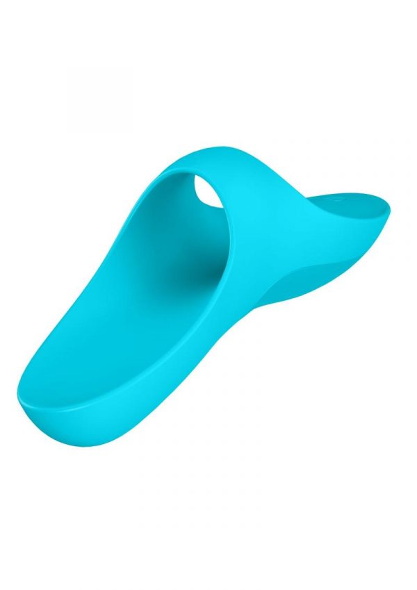 Satisfyer Teaser Rechargeable Silicone Finger Vibrator - Blue