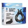 Trinity 4 Men 10X Cock Cobra Dual Stimulating Rechargeable Silicone Cock Ring - Black