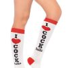 Leg Avenue Cocktails Knee Socks - O/S - White/Red