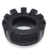 Cock Lug Lugged Cock Ring - Black