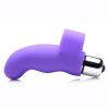 Gossip G-Thrill Silicone Finger Vibe with Full Size Bullet - Purple