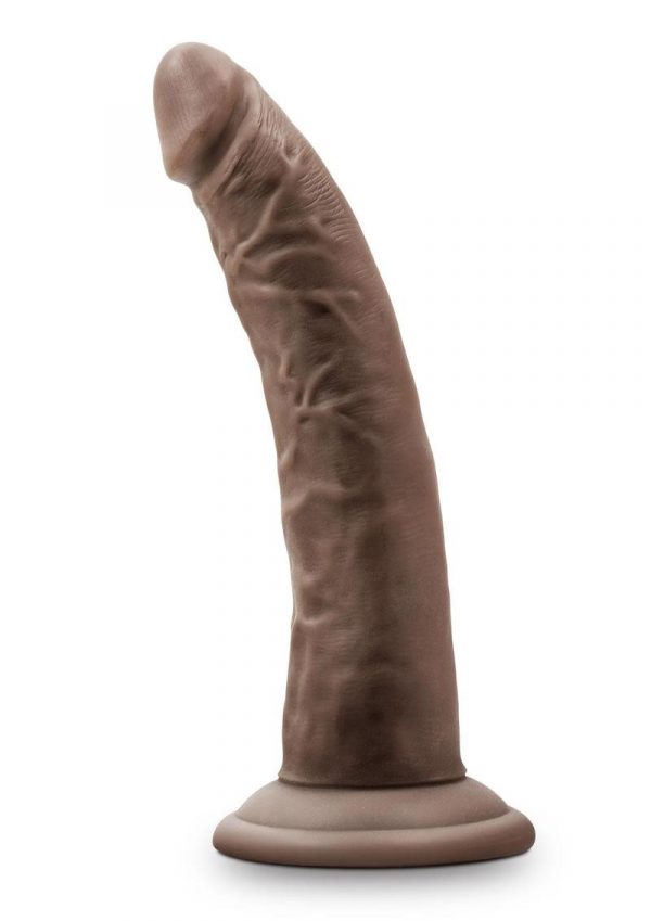 Dr. Skin Glide Self Lubricating Dildo 7.5in - Chocolate