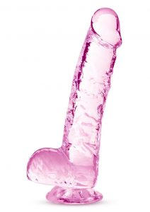 Naturally Yours Crystalline Dildo 6in - Rose