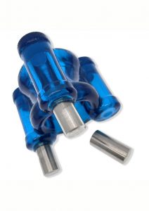 Oxballs Heavy Squeeze Ballstretcher with Stainless Steel Weights - Space Blue