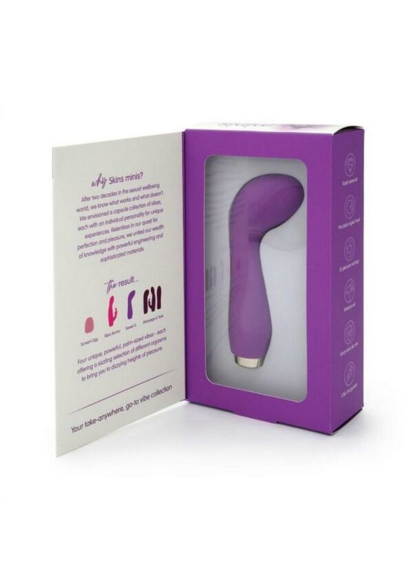 Skins Mini`s The Sweet G Silicone Vibrator - White/Purple