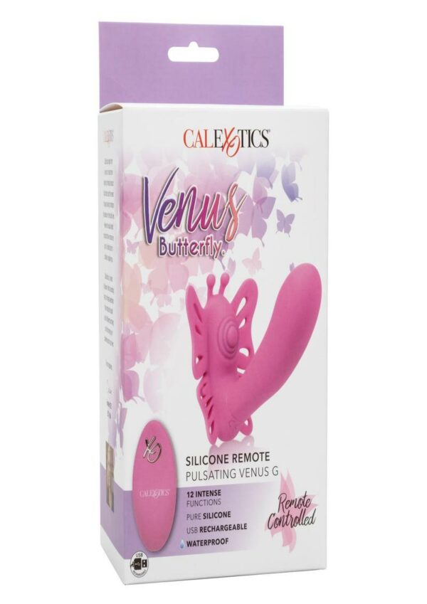 Venus Butterfly Silicone Remote Pulsating Venus G USB Rechargeable Waterproof Pink