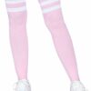 Leg Avenue Athlete Thigh Hi 3 Stripe Top - O/S - Light Pink