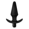 Anal Adventures Platinum Silicone Vibrating Plug - Black