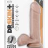 Dr. Skin Plus Posable Dildo with Balls 8in - Vanilla