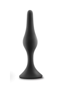 Anal Adventures Platinum Silicone Beginner Plug - Large - Black