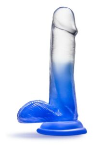 B Yours Stilla Blue Dildo 6in - Blue/Clear