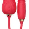 Wild Rose and Thruster Rechargeable Silicone Clitoral Stimulator with Suction - Red