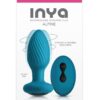 Inya Alpine Rechargeable Silicone Anal Plug with Remote Control - Teal