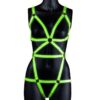 Ouch! Full Body Harness Glow in the Dark - Large/XLarge - Green