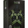 Ouch! Bonded Leather Body Harness Glow in the Dark - Large/XLarge - Green