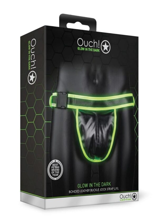 Ouch! Buckle Jock Strap Glow in the Dark - Large/XLarge - Green