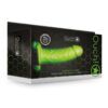 Ouch! Realistic Dildo Strap-On Harness Glow in the Dark 7in - Green
