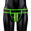 Ouch! Striped Jock Strap Glow in the Dark - Large/XLarge - Green