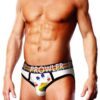 Prowler White Oversized Paw Brief - Medium - White/Rainbow