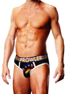 Prowler Black Oversized Paw Brief - XXLarge - Black/Rainbow