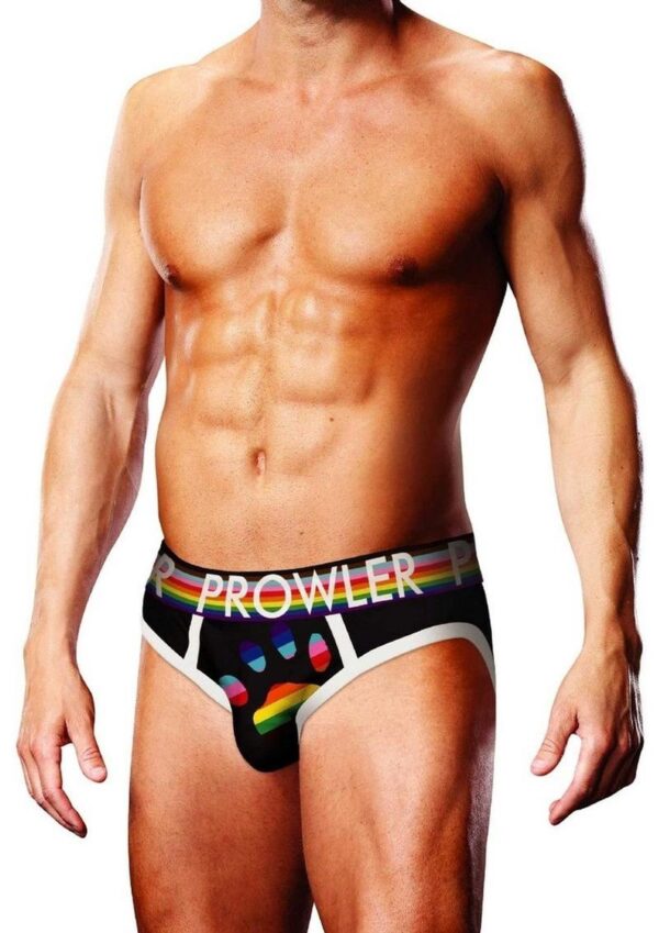 Prowler Black Oversized Paw Brief - XXLarge - Black/Rainbow