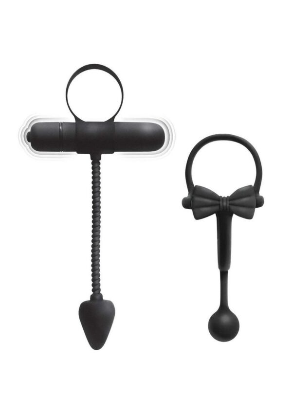 Enhancer Silicone Cock Rings (2 Pack) - Black