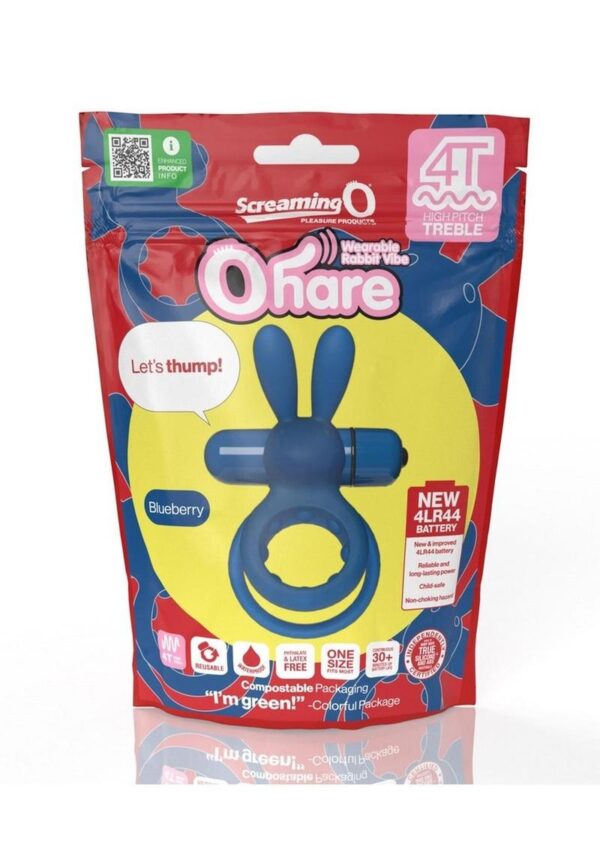 Screaming O 4T Ohare Vibrating Cock Ring - Blueberry