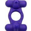 Couple`s Enhancers Silicone Rechargeable Triple Orgasm Enhancer - Purple
