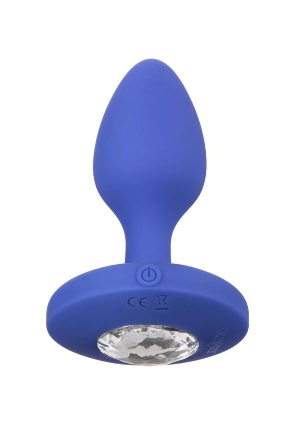 Cheeky Gems Rechargeable Silicone Vibrating Probe - Medium - Blue