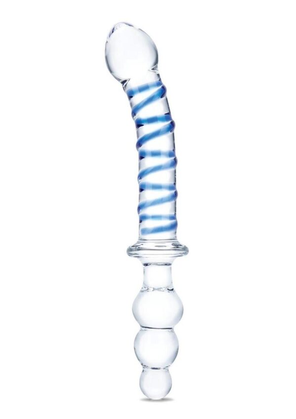 Glas Twisted Dual-Ended Dildo 10in - Clear