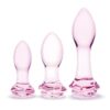 Glas Rosebud Butt Plug Set (3 Piece) - Pink
