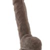 Au Naturel Sensa Feel Dildo with Suction Cup 9in - Chocolate
