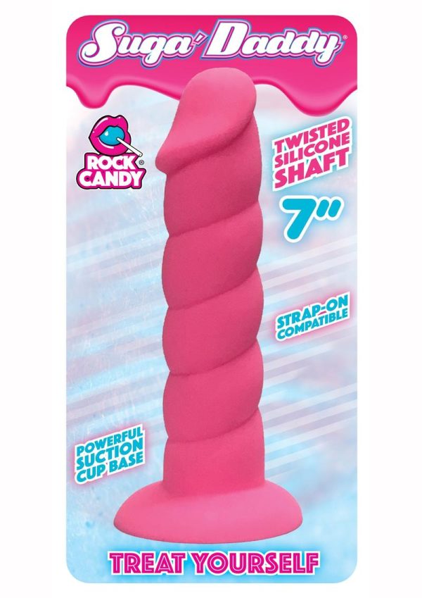 Suga` Daddy Silicone Dildo 7In - Pink