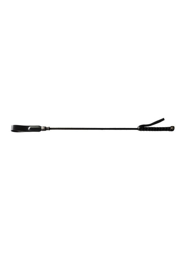 Rouge Fifty Times Hotter Long Riding Crop Slim Tip 24in - Black